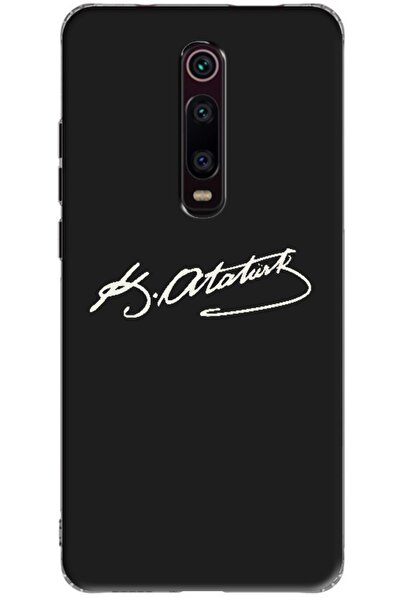 Zebana Xiaomi Mi 9T Pro Uyumlu Kılıf Atatürk İmzası Silikon Kılıf (Baskılı)