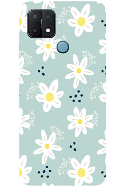 Dara Aksesuar حافظة متوافقة مع هاتف اوبو A15s حافظة سيليكون زهور الربيع 10 ( ...