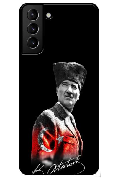 Zebana حافظة متوافقة مع هاتف سامسونج جالاكسي S21 بتصميم مصطفى كمال أتاتورك V2...