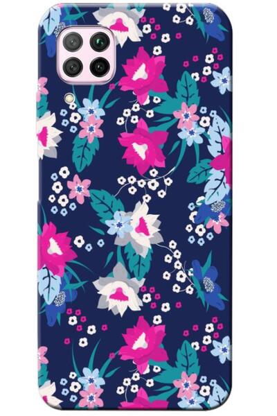 Dara Aksesuar حافظة متوافقة مع هاتف هواوي P40 لايت، حافظة سيليكون بتصميم زهور...