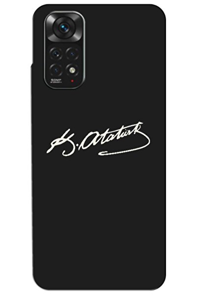 Zebana حافظة سيليكون متوافقة مع هاتف Xiaomi Redmi Note 11 بتوقيع أتاتورك (مطب...