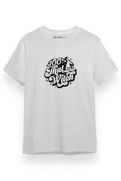 Tshirthane Ανδρικό μπλουζάκι 100 τοις εκατό That Witch White με κοντό μανίκι
