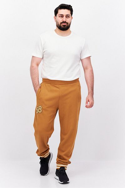 Esprit Men Regular Fit Embroidered Sweatpants, Brown