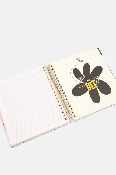 Votum Agenda Spiral Bound Abstract Notebook, White Combo