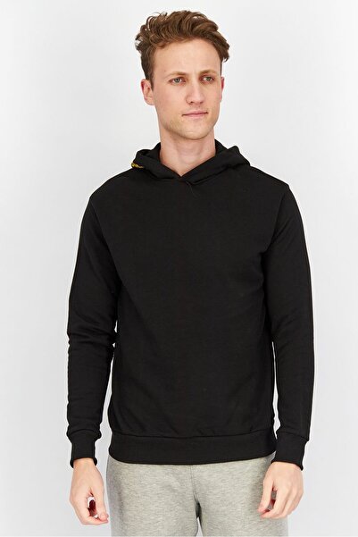 Baldinini Men Graphic Print Long Sleeves Hoodie, Black