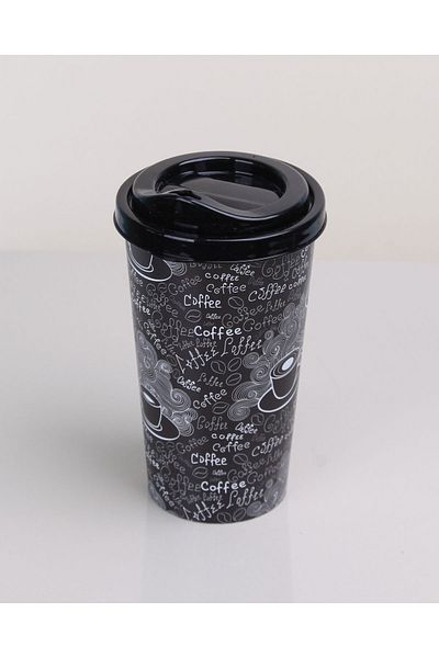 MarDyHome Coffee Glass - Patterned with Lid