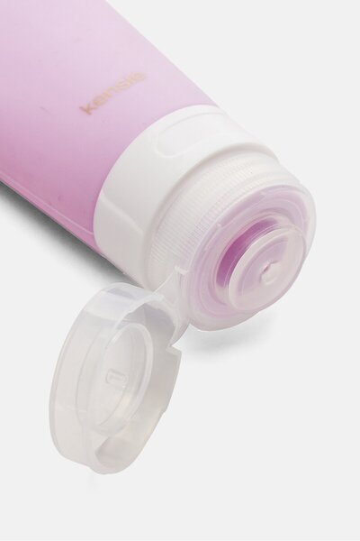 Kensie 4 Pieces Refillable Silicone Bottles, Purple