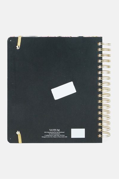 Votum Thankful Grateful Blessed Spiral Bound Floral Notebook, Pink Combo