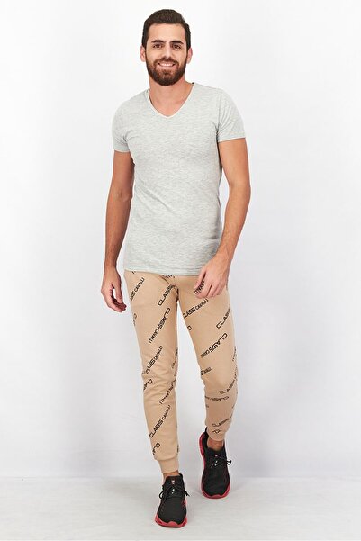 Cavalli Class Men Regular Fit Drawstring Brand Logo Pants, Coffee