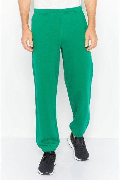 Esprit Men Regular Fit Brand Logo Sweatpants, Green