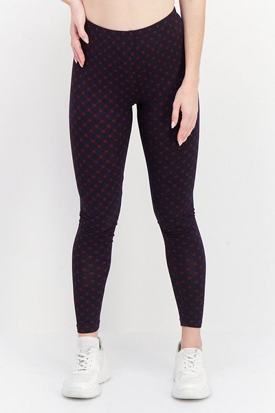 Tchibo Women Checkered Pull On Leggings, Navy Blue
