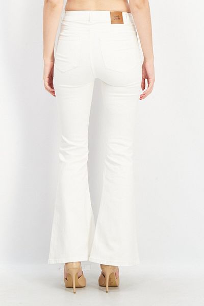 Don't Call Me Jennyfer Women Bootcut Fit Plain Denim Jeans, White
