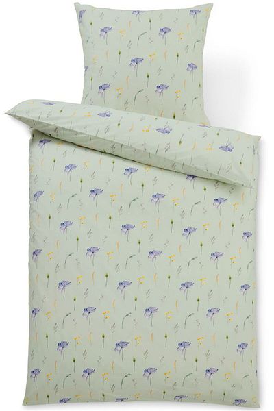 Tchibo Premium Cotton Duvet Set 135 x 200 cm, Mint Combo