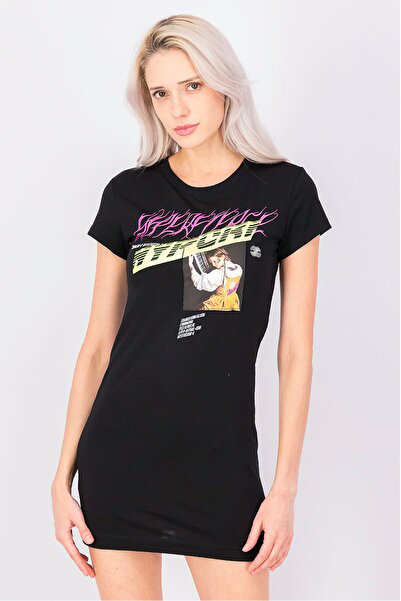 Diesel Women Graphic PrinT-shirt Dress, Black Combo