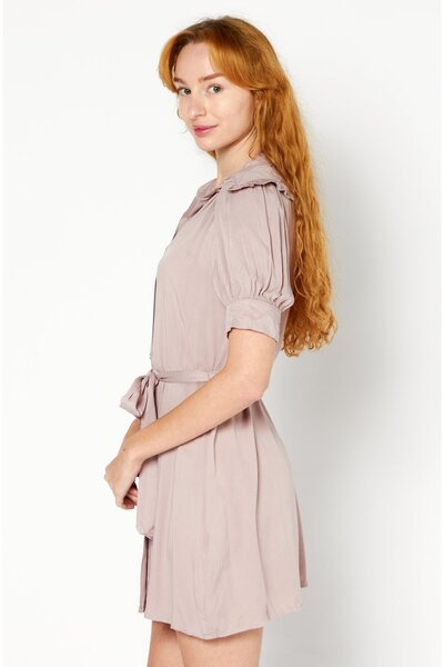 NA-KD Women Textured Mini Dress, Light Pink