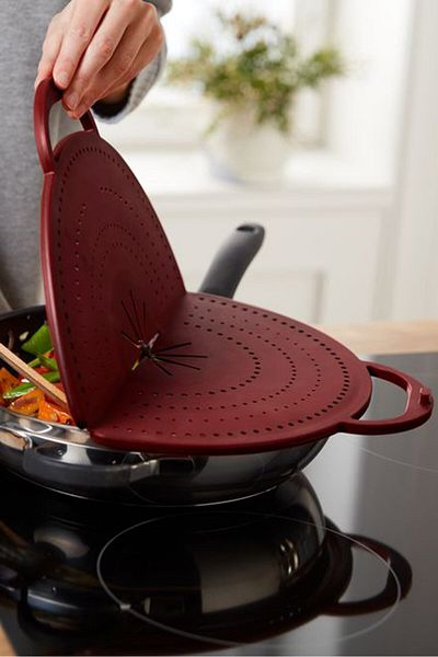 Tchibo 4 In 1 Pan Cover, Maroon