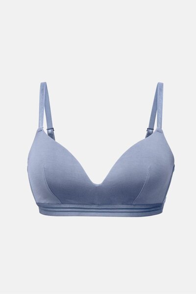 Tchibo Women Soft Cup Light Padded Bra, Slate Blue