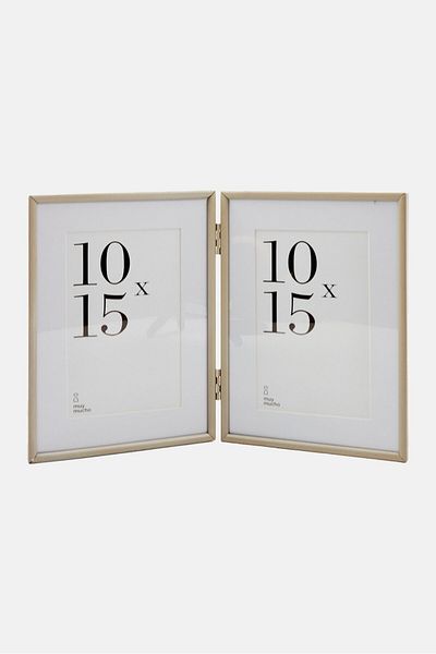 Muy Mucho Double Metal Frame 30 x 20 x 1 W cm, Off White
