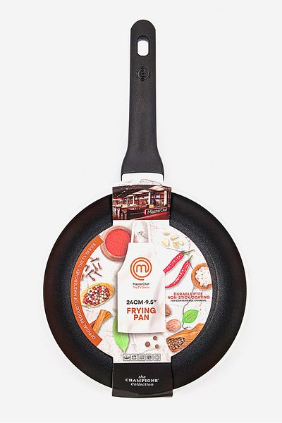 Masterchef Frying Fan Non Stick, Black And Silver