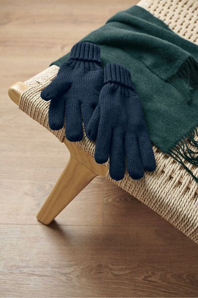Tchibo Unisex 1 Pair Knitted Gloves, Dark Blue