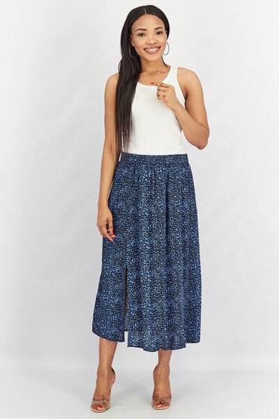 Tchibo Women Allover Print Woven Maxi Skirt, Multicolor