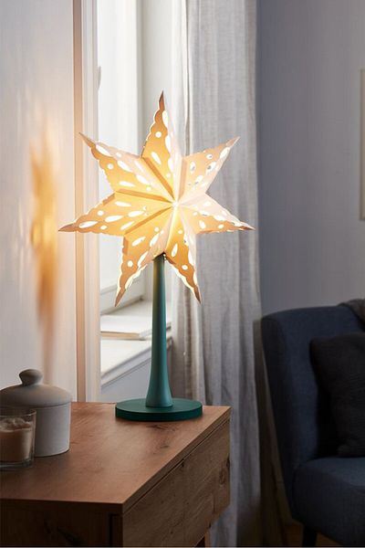 Tchibo Led Star Wood Base, Green