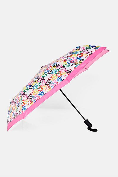 Olivia & Kate Allover Printed Umbrella, Pink Combo