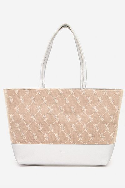 Blumarine Women Diane Shopping Bag 28 H x 33 L x 16 W cm, Silver