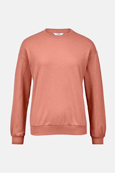 Tchibo Women Crew Neck Long Sleeves Plain Sweatshirt, Orange