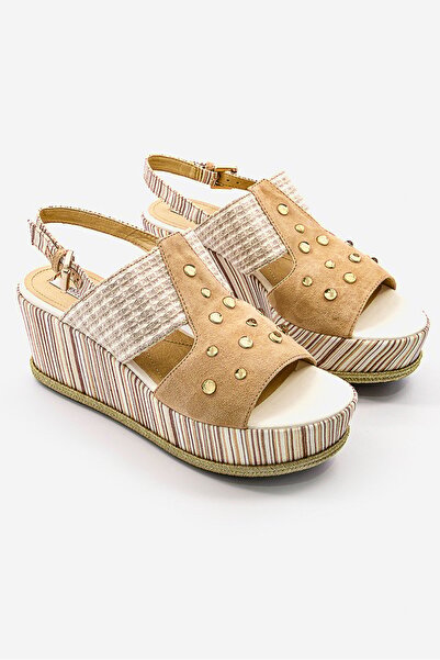 Geox Women Sakely Wedge Sandals, Natural