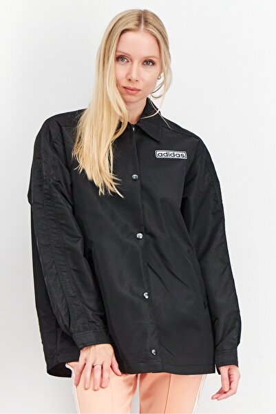 adidas Women Sportswear Fit Long Sleeve Brand Logo Jacket, Black