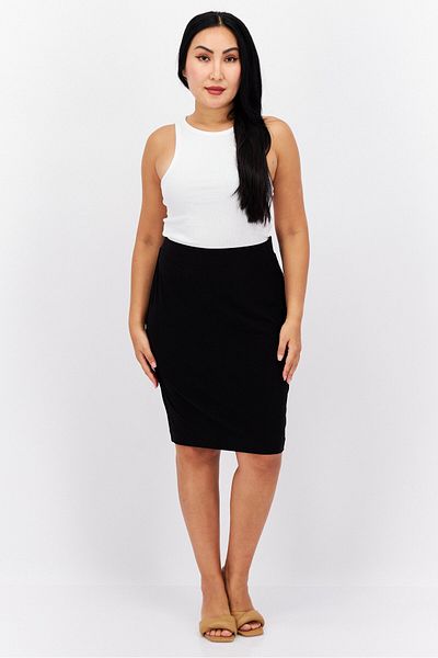 Calvin Klein Women Solid Mini Skirts, Black