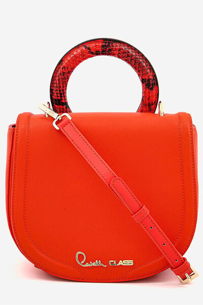 Cavalli Class Women Muse Mini Cross Body Bag 19 H x 22 L x 11 W cm, Coral