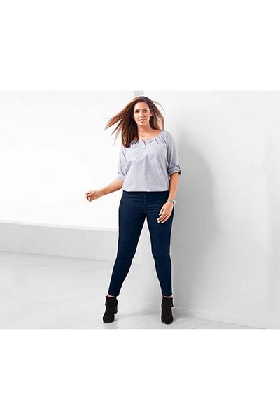 Tchibo Women Regular Fit Plain Stretchable Jeans, Blue
