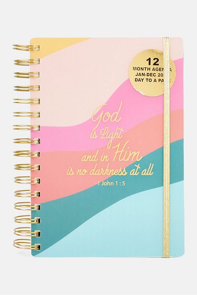 Votum Spiral Bound 12 Month Agenda, Pink Combo