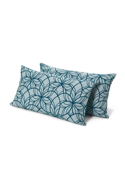 Tchibo Biber Flannelette Pillow Cases 80 x 40 cm, Teal