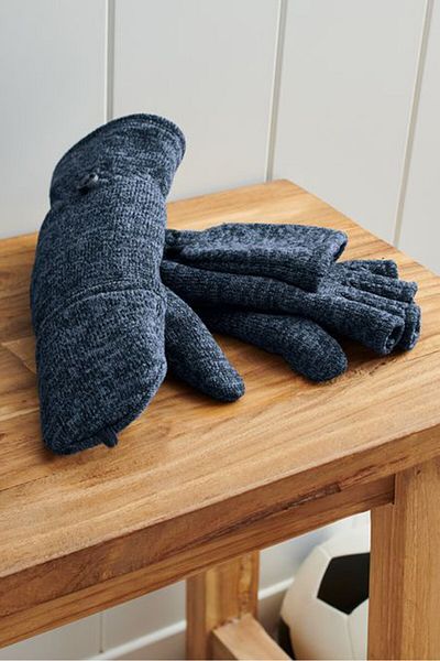 Tchibo Kids Boy Fold-Over Mittens Gloves, Blue