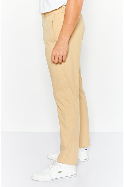 Esprit Men Slim Fit Stretchable Solid Chino Pants, Beige