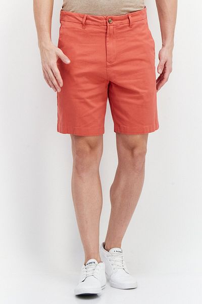 Perry Ellis Men 9 Inseam Plain Chino Short, Red
