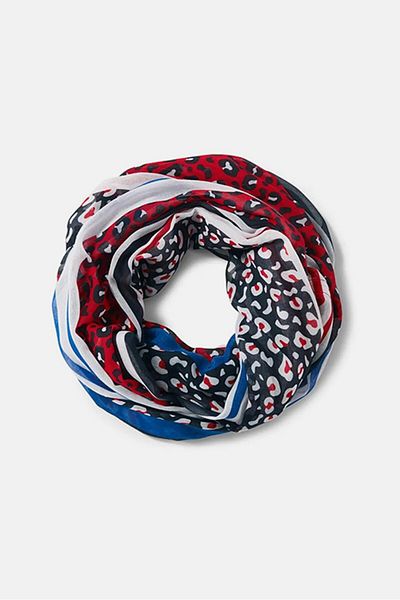Tchibo Women Printed Loop Scarf 160 x 100 cm, Navy Combo