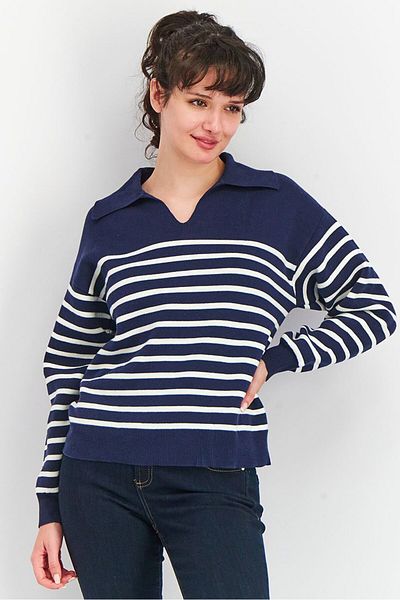 Tchibo Women Knitted Long Sleeve Sweatshirt, Navy