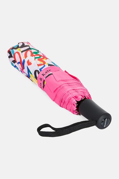 Olivia & Kate Allover Printed Umbrella, Pink Combo