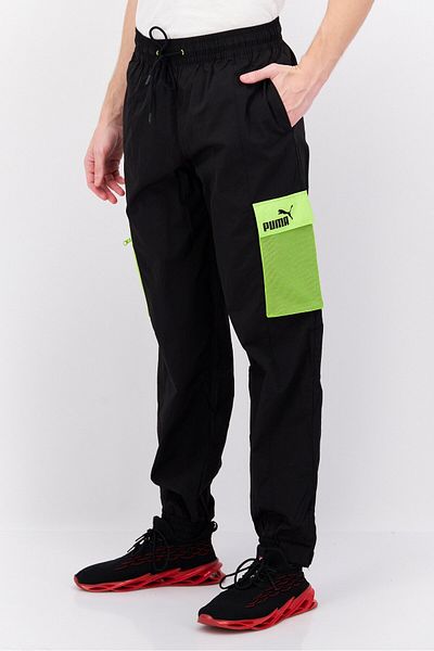 Puma Men Sportswear Fit Brand Logo Training Track Pants, Black
