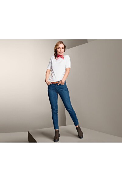 Tchibo Women Slim Fit Washed Skinny Jeans, Blue