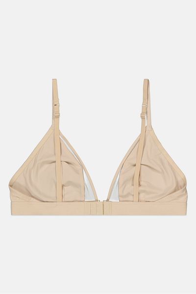 Etam Women Non Padded Wireless Triangle Bra, Beige
