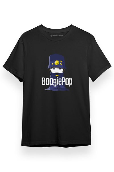 Tshirthane Ανδρικό μπλουζάκι Boogiepop Phantom Chibi μαύρο κοντομάνικο