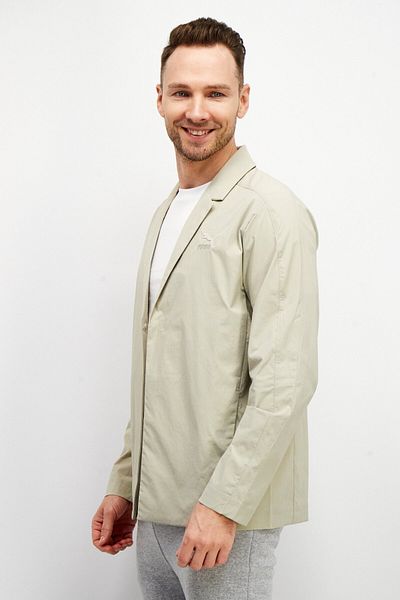 Puma Men Athletic Fit Embroidered Logo Semi-formal Jacket, Olive