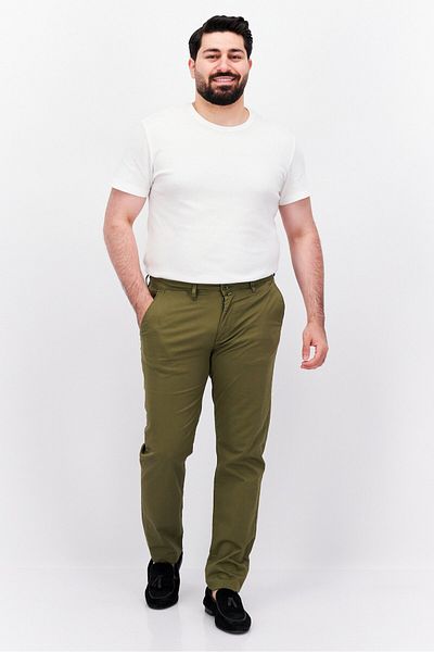 Sorbino Men Regular Fit Solid Chino Pants, Olive