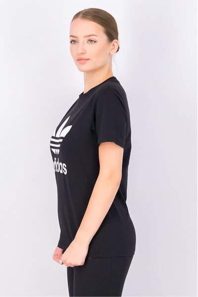 adidas Women Sportswear Fit Short Sleeve Training Top, Black and White