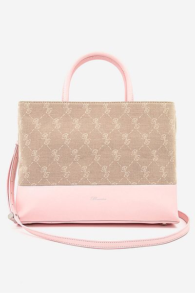 Blumarine Women Diane Textured Satchel Bag 40 X 27 X 14.5 Cm, Pink